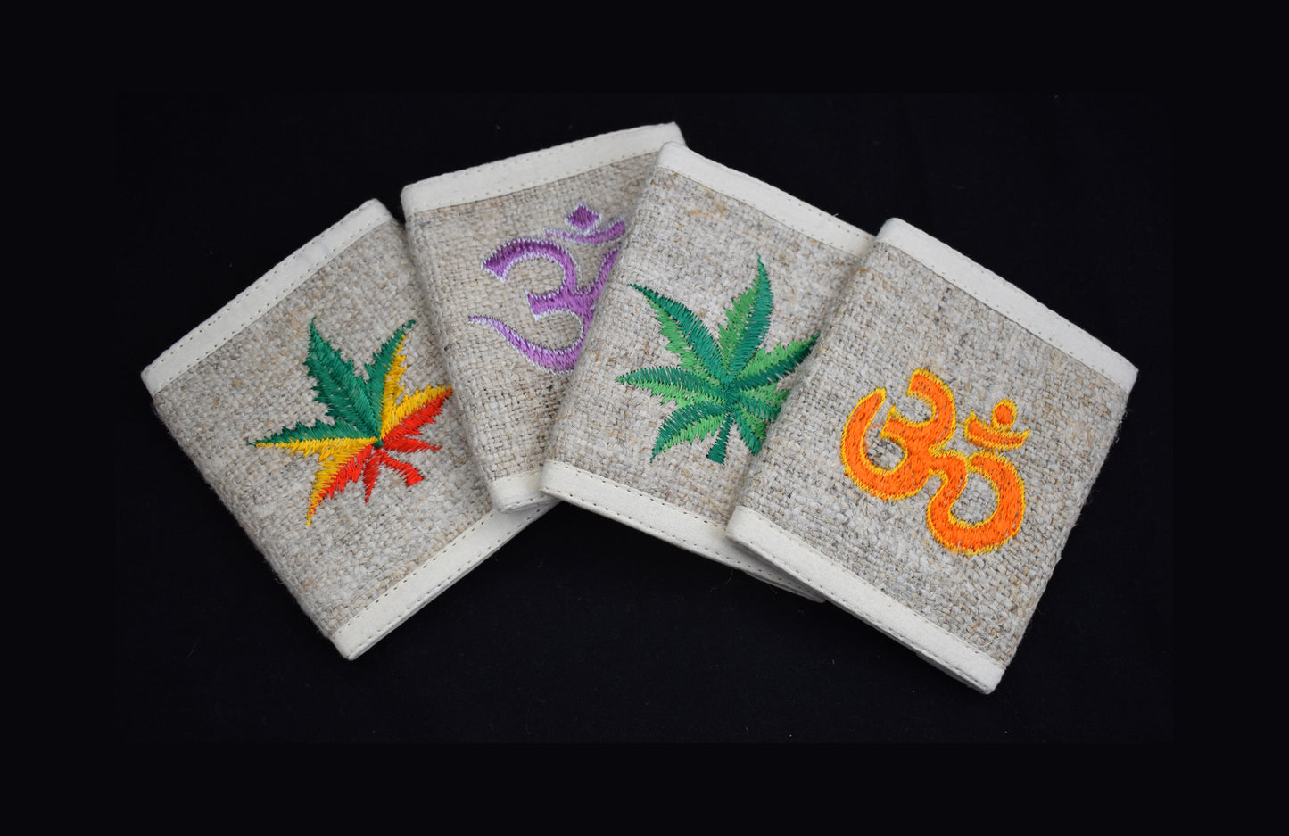 Hemp & Cotton Embroidered Wallet