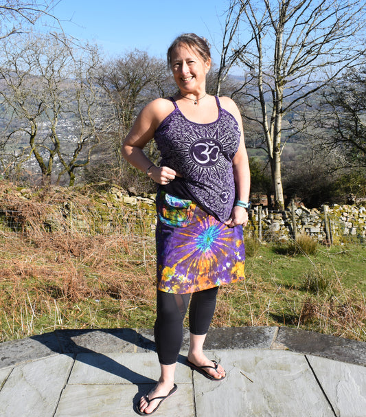 Tie Dye Cotton Popper Skirt