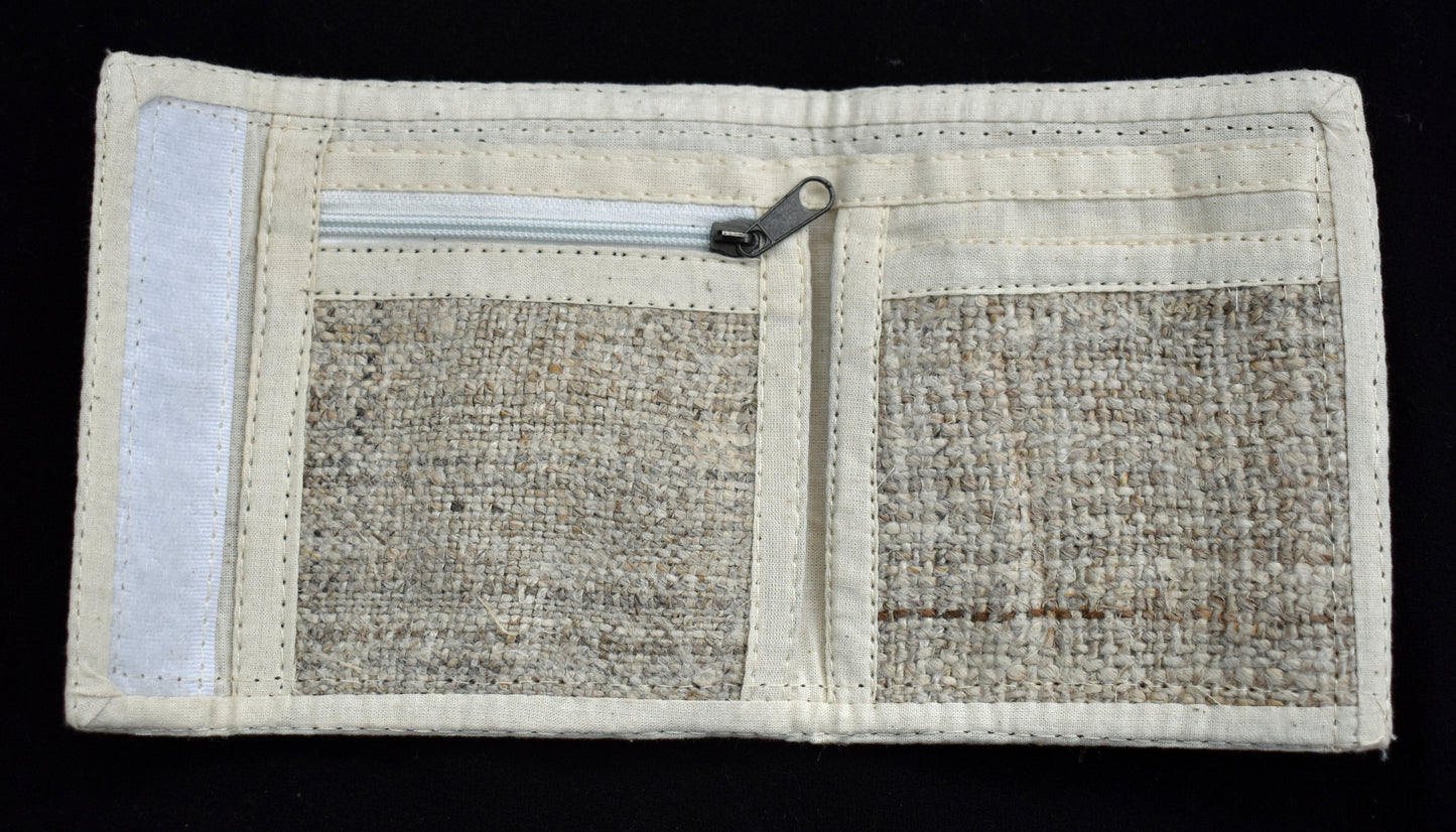 Hemp & Cotton Embroidered Wallet