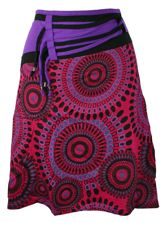 Mandala Print Cotton Skirt