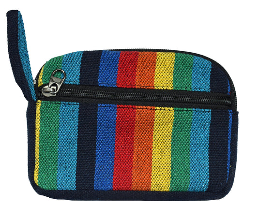 Large Rainbow Cotton Coin Purse
