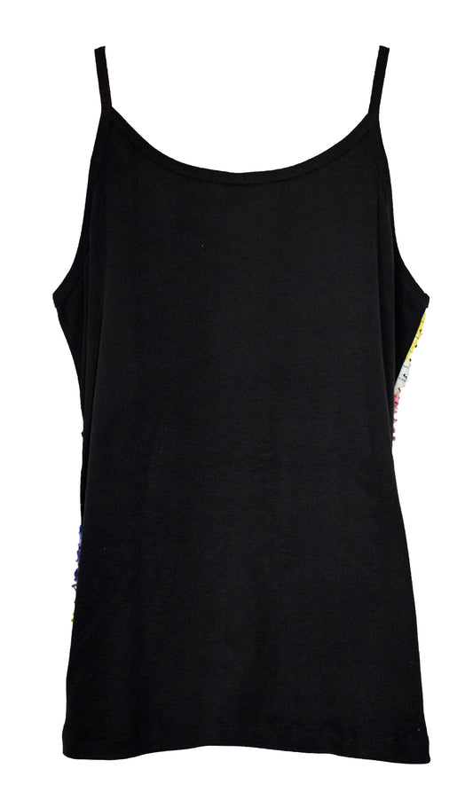 Tie Dye Razor Cut Vest Top - Plus Size