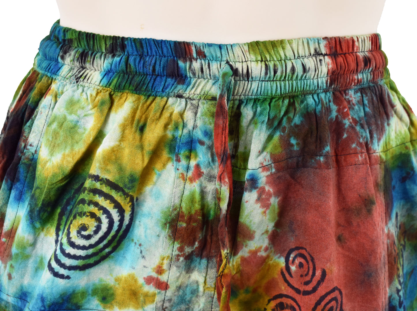 Patchwork Tie Dye Cargo Trousers