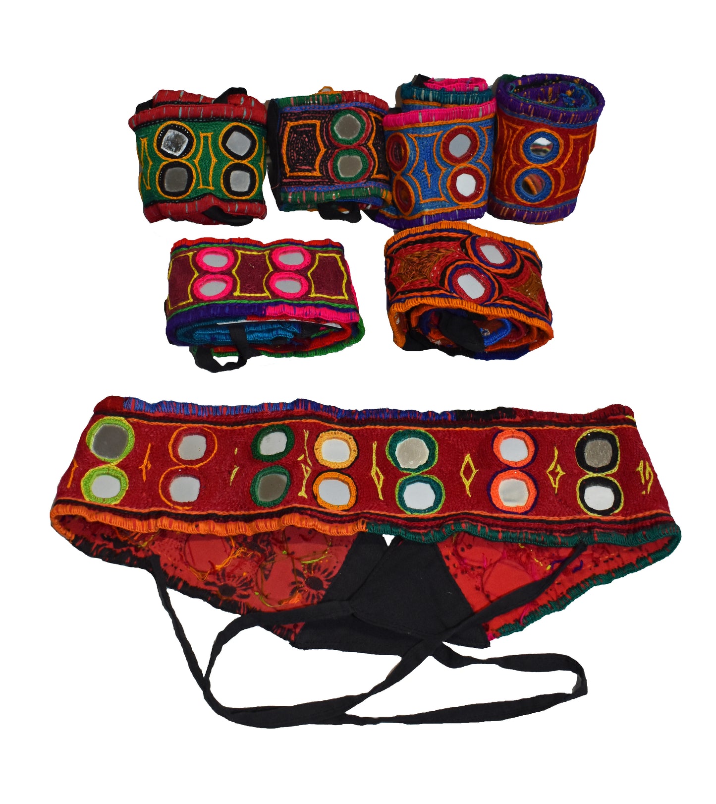 Recycled Mirror Embroidered Belt
