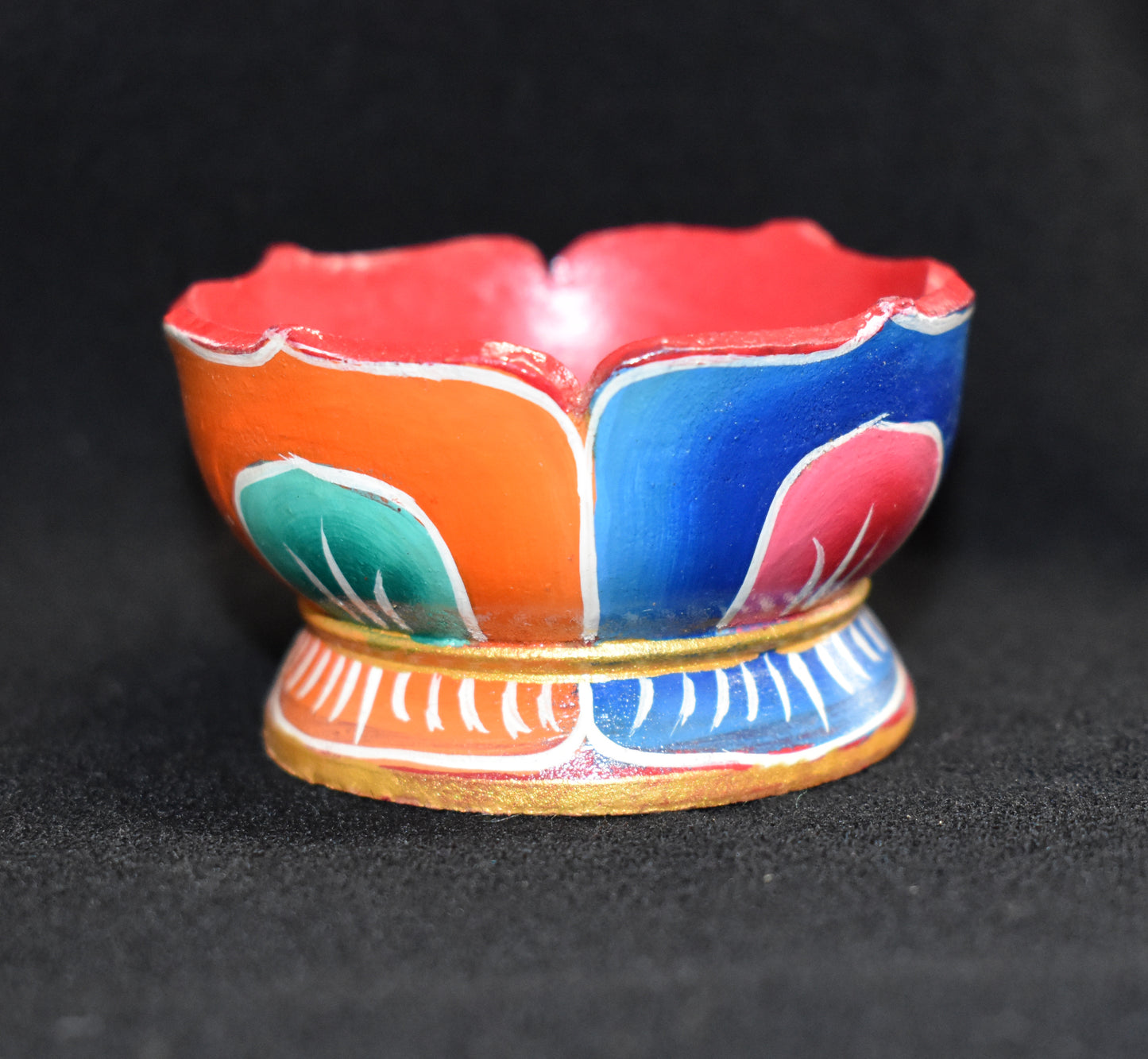 Round Lotus Flower Incense Holder