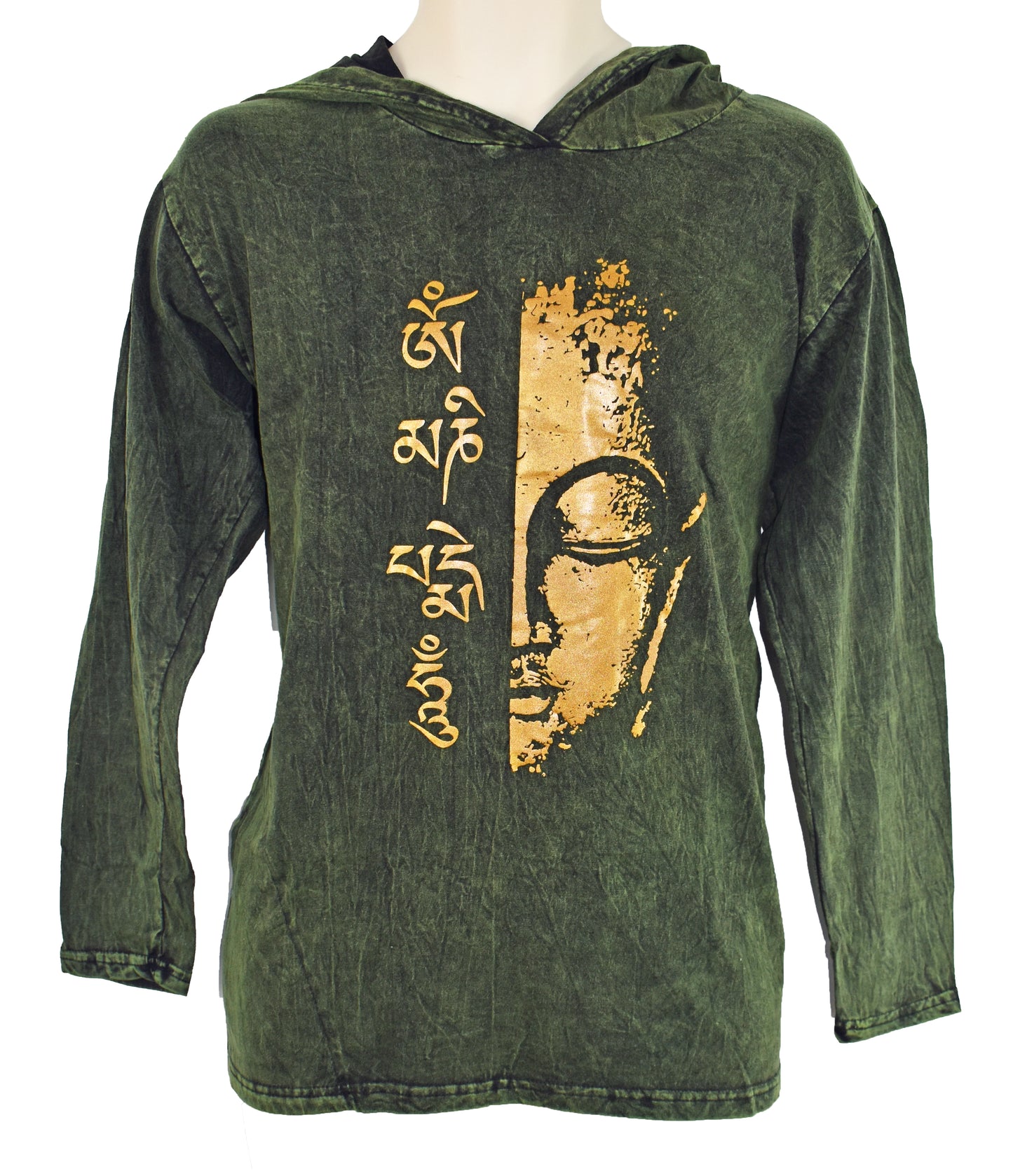Buddha Om Cotton Hooded Top