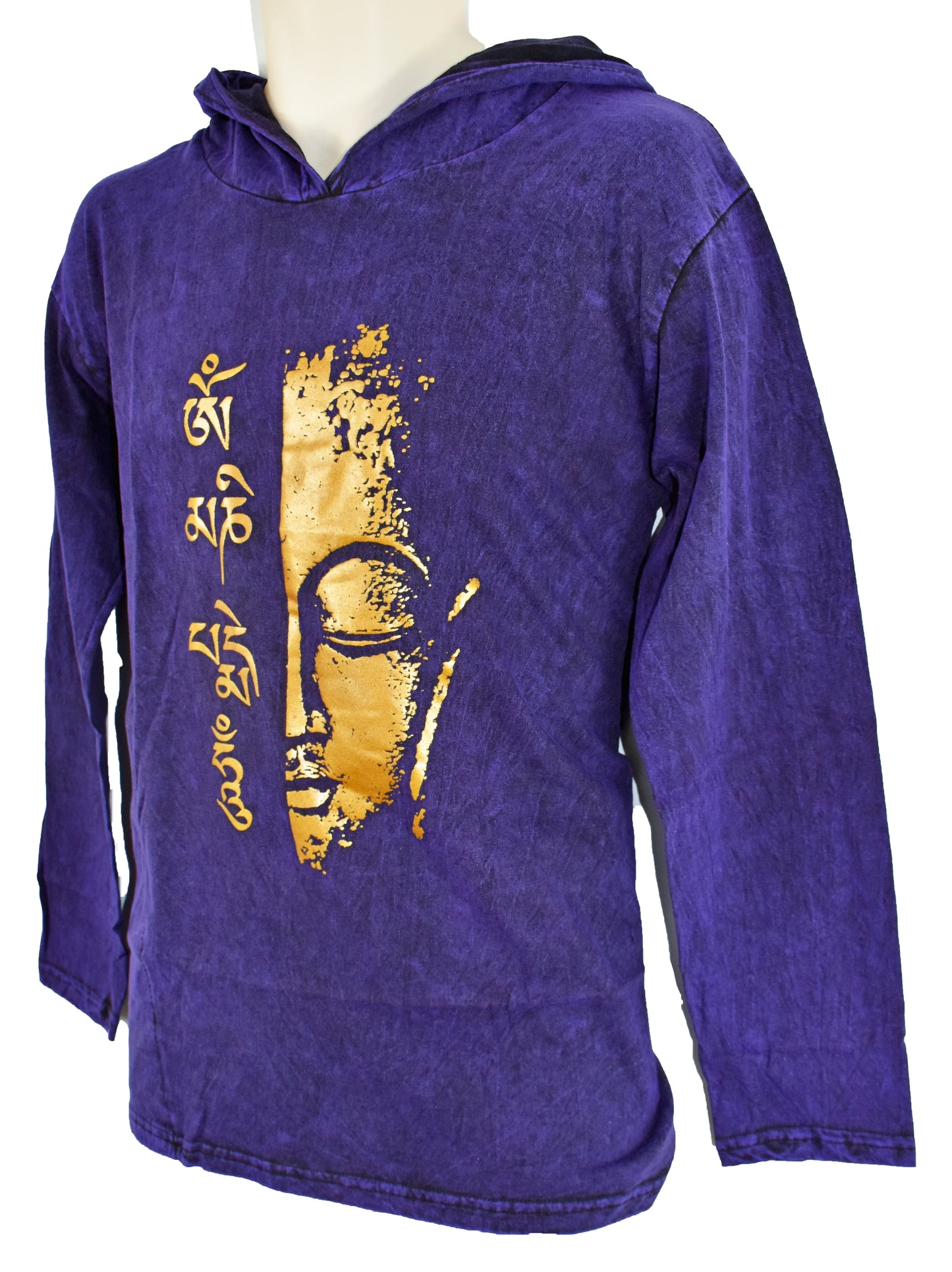 Buddha Om Cotton Hooded Top