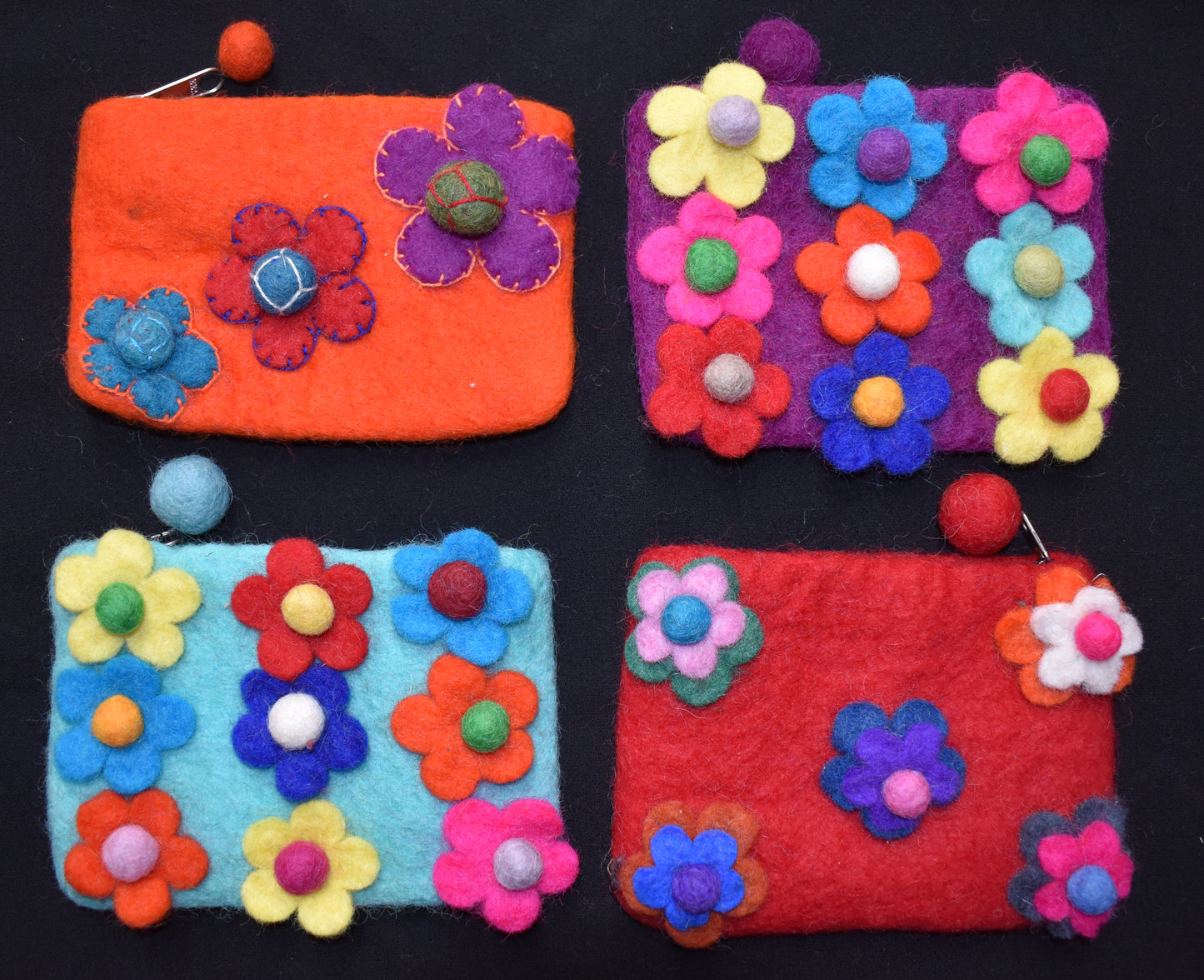 Felt Purses - Flowers