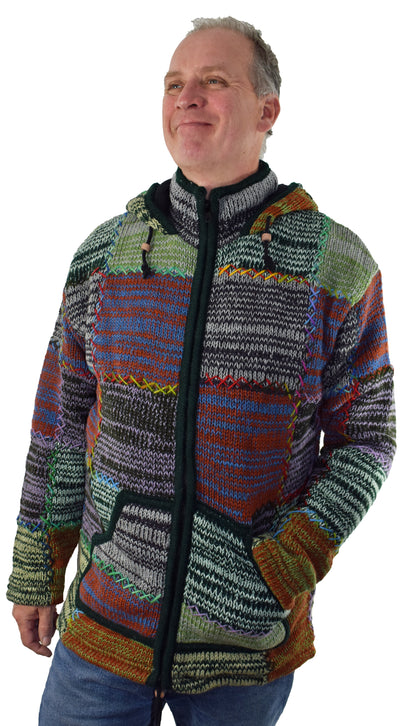 Knitted Wool Zip Jacket