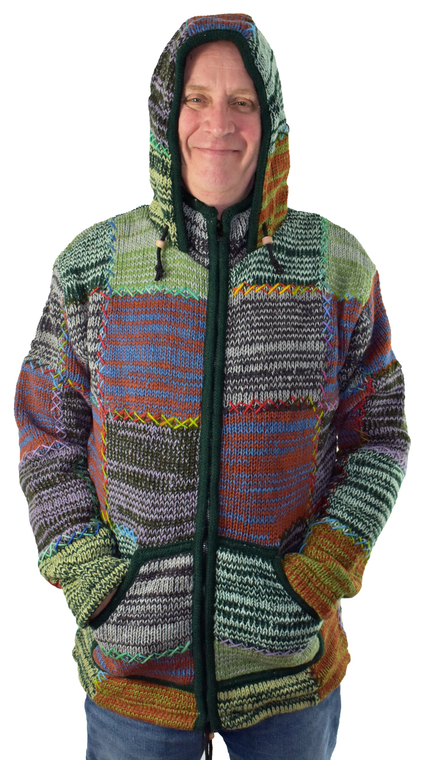 Knitted Wool Zip Jacket