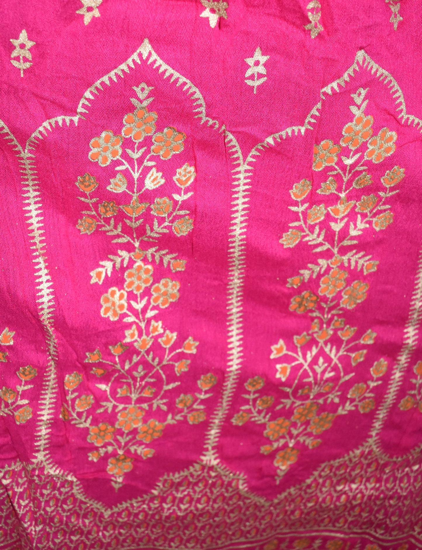 Gold Printed Indian Rayon Skirts