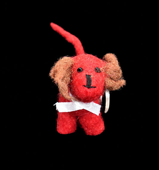 Felt Dog Keyring