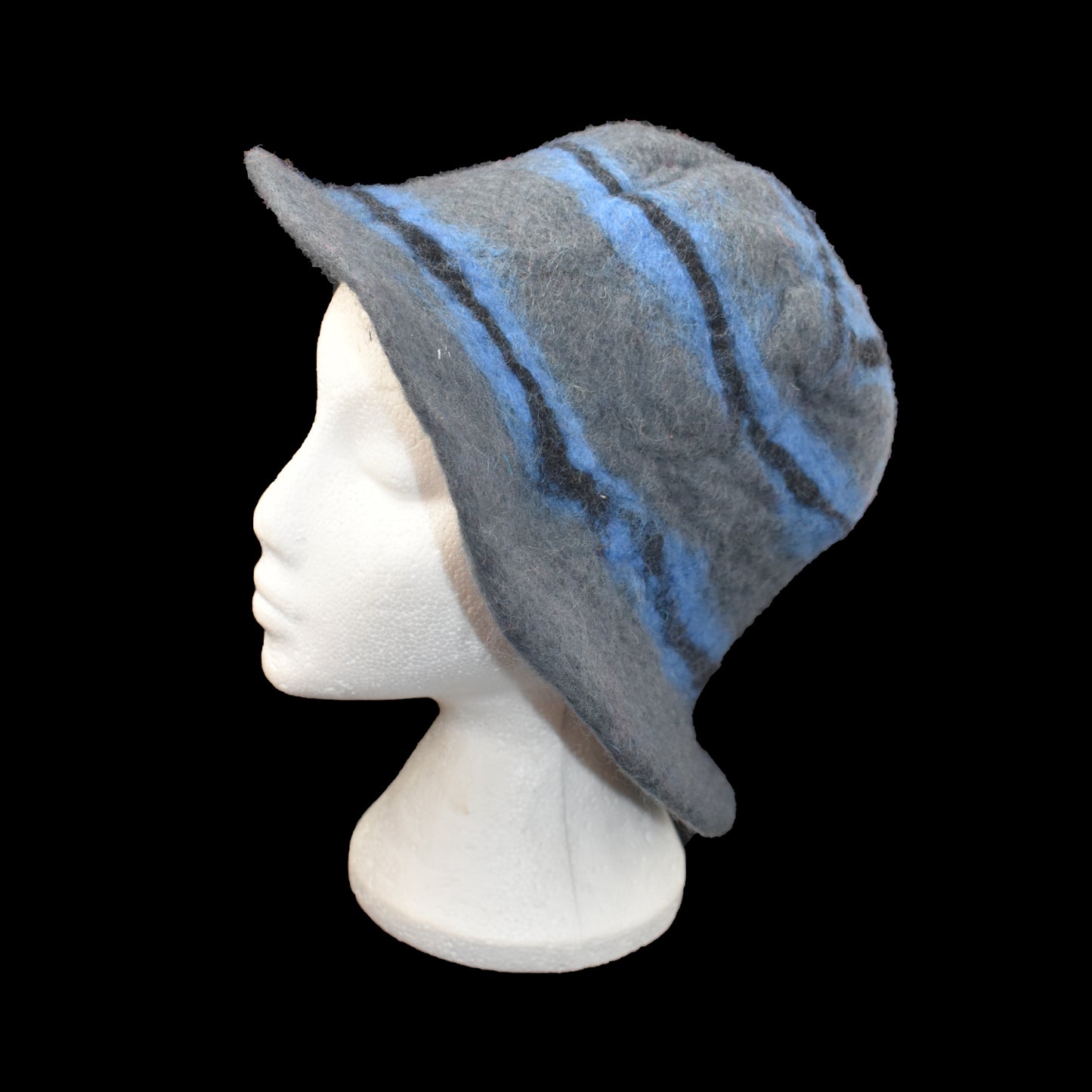 Felt Hat - Striped Bowler