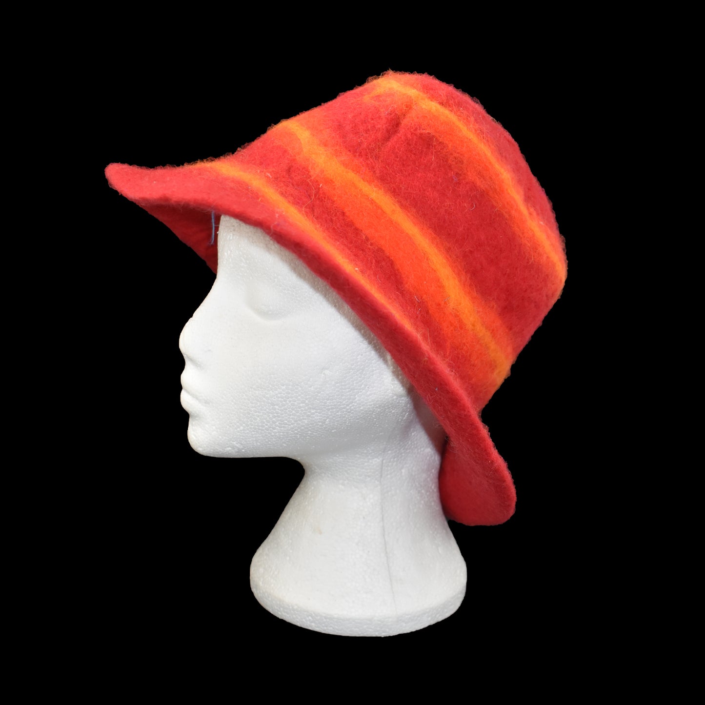 Felt Hat - Striped Bowler