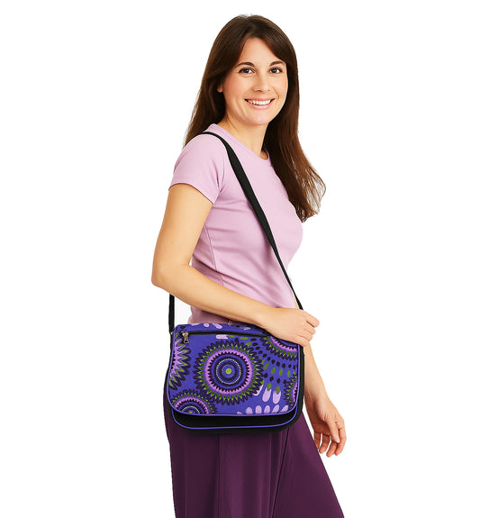 Circle Mandala Print Shoulder Bag