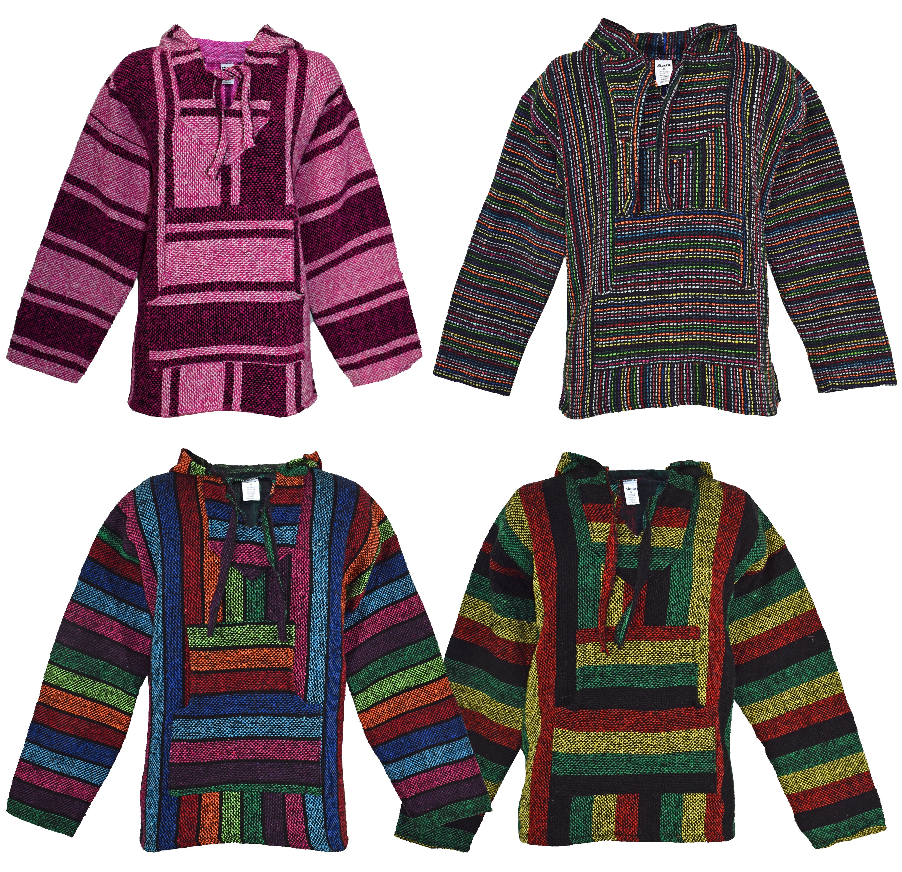 Mexican Baja Jerga Hoody Rainbow Rebel Wholesale