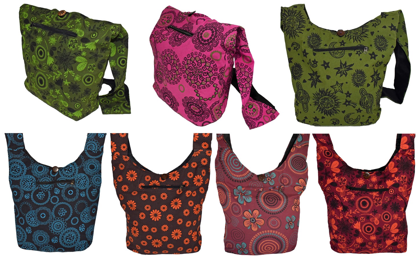 Printed Cotton Saddhu Monk Bag