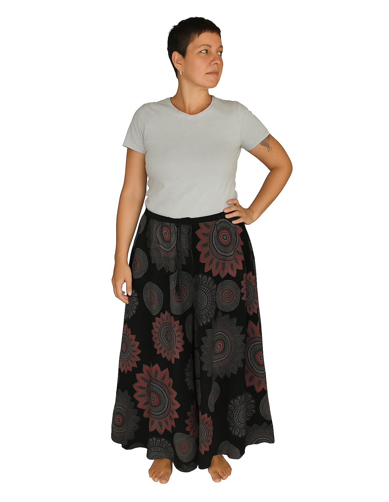 Circle Mandala Print Skirt