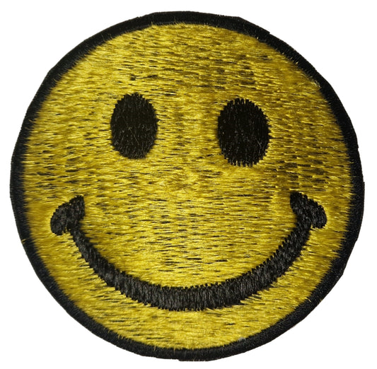 Smiley Face Sew on Patch 8cm