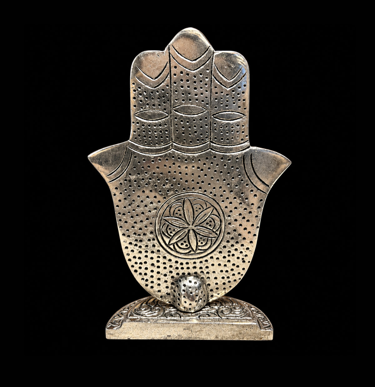 Recycled Aluminium Rainbow Hamsa Hand Ash Catcher