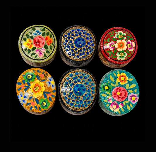 Handmade Papier Mache Kashmiri Trinket Boxes