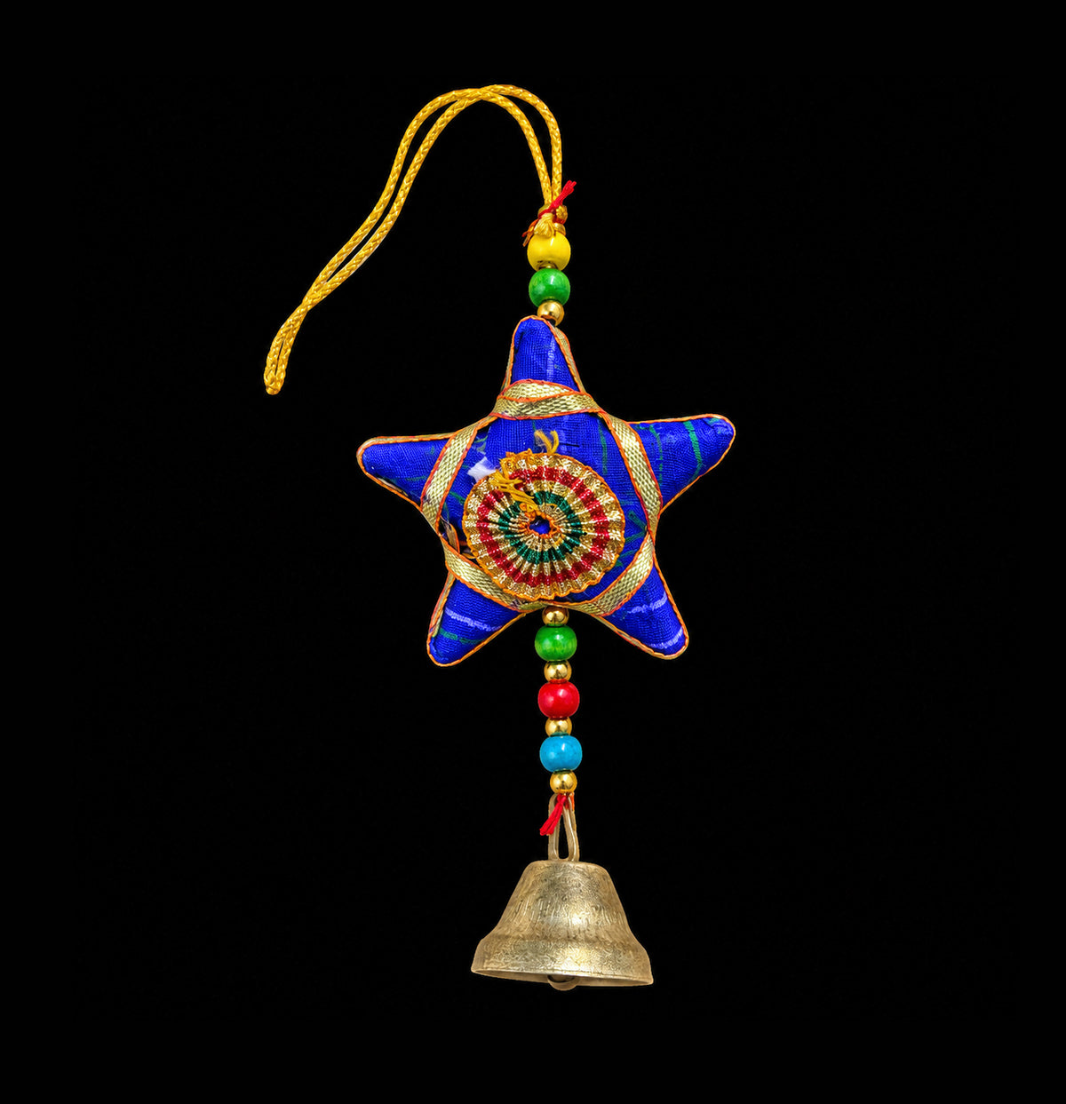 Handmade Fabric and Papier Mâché Hanging Stars