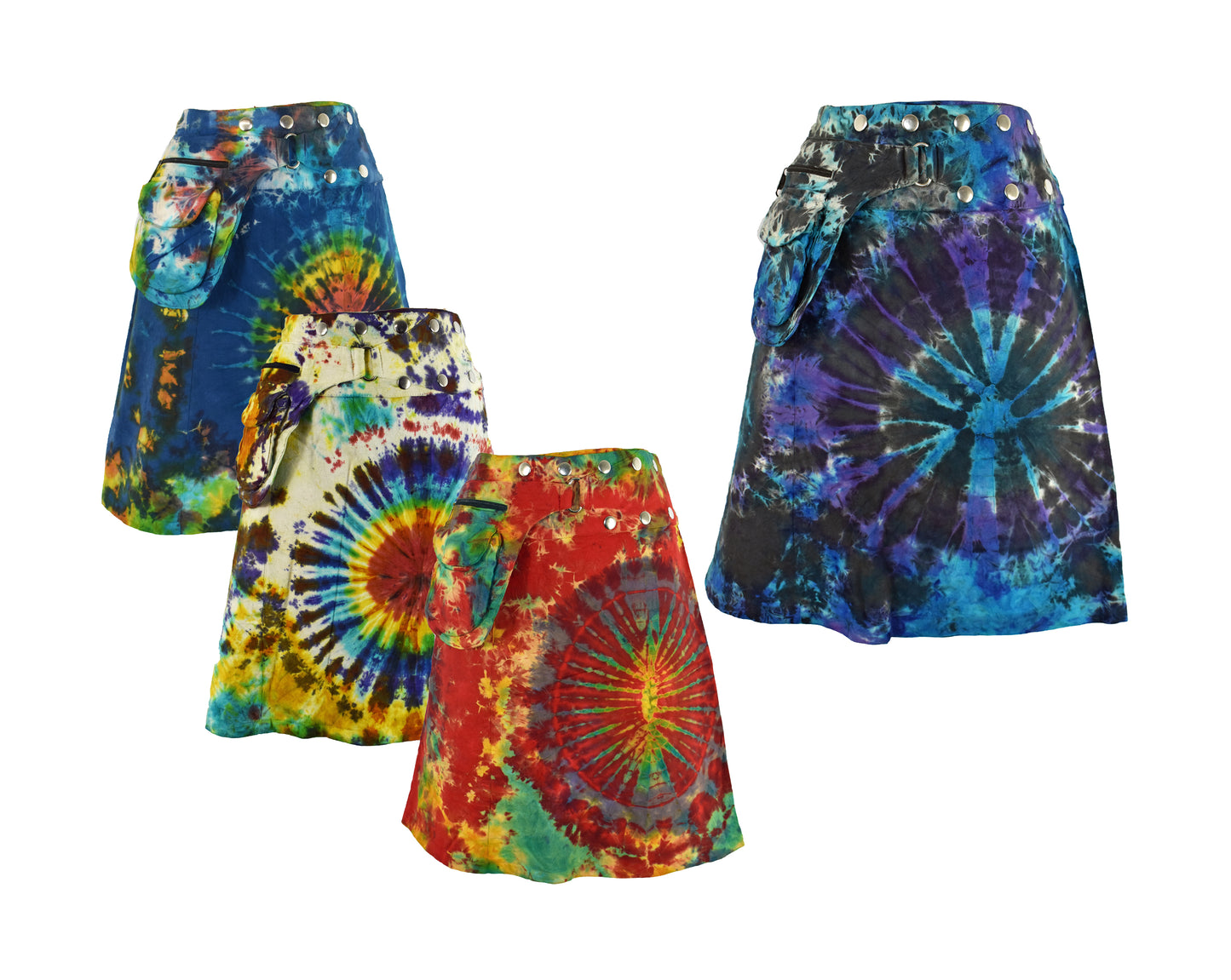 Tie Dye Popper Skirt