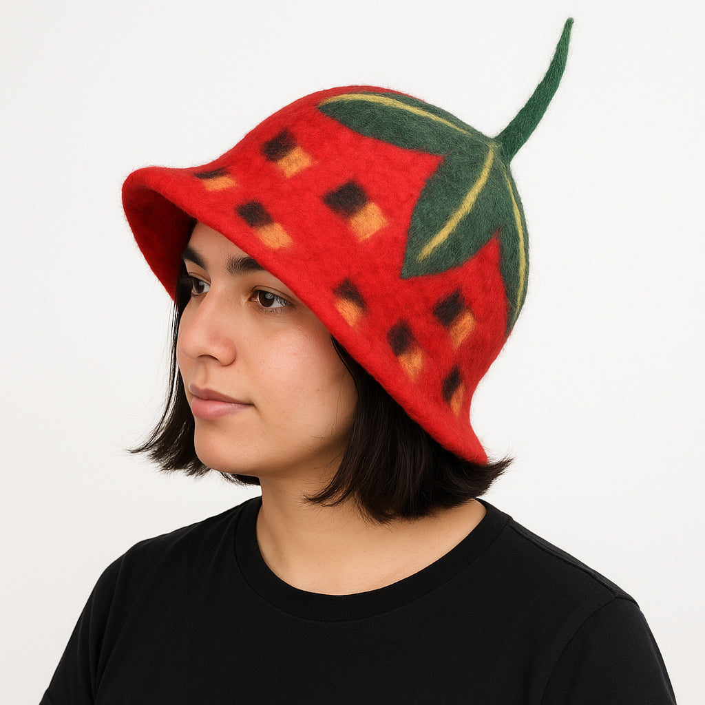 Felt Hat - Strawberry