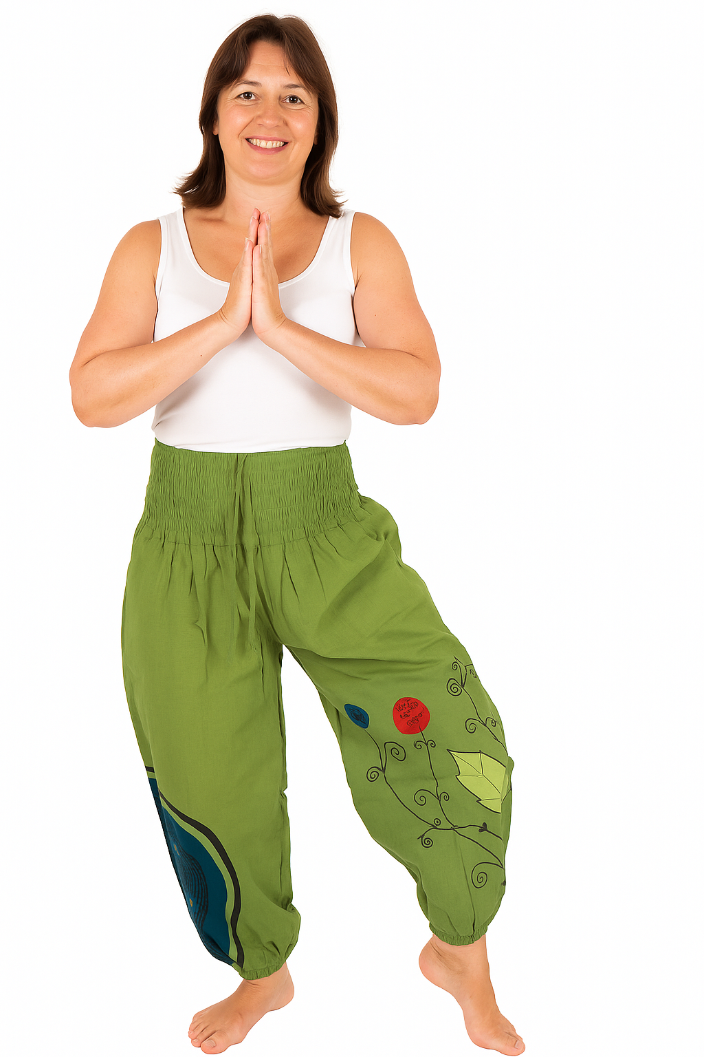 Hippy Flower Pattern Cotton "Hannah" Trousers