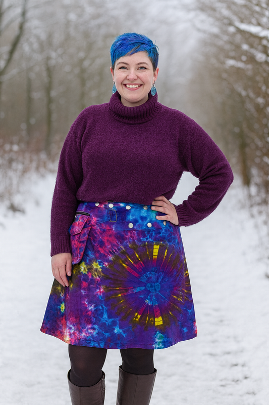 Tie Dye Cotton Popper Skirt