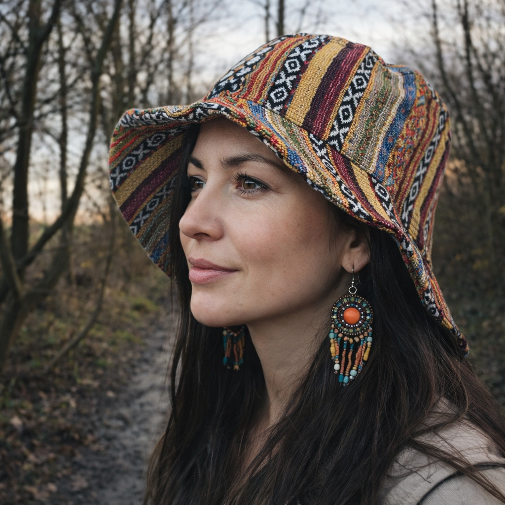 Woven Cotton Bucket Hat