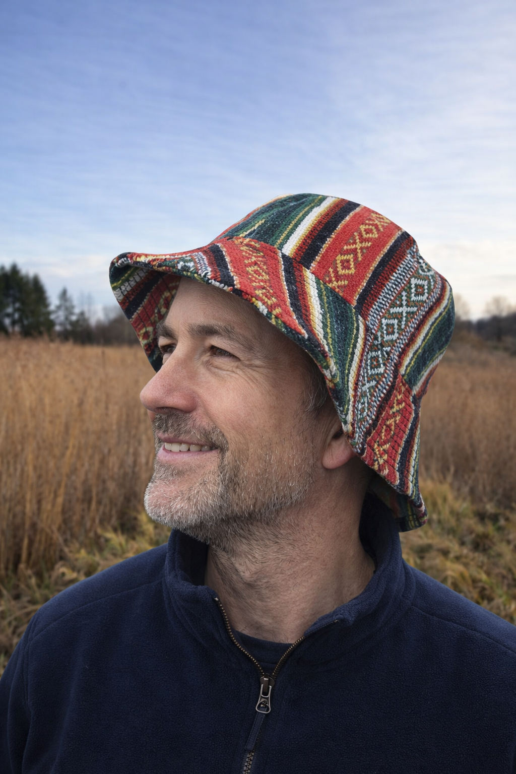 Woven Cotton Bucket Hat