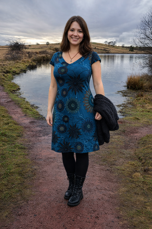 Floral Printed Cotton Dress