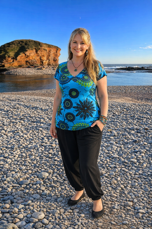 Floral Printed Cotton Top