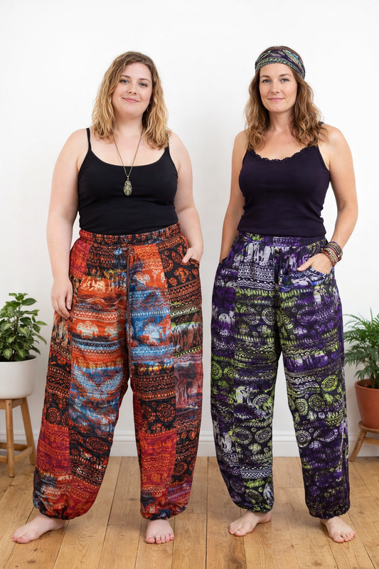 Tie Dye Elephant Harem Trouser