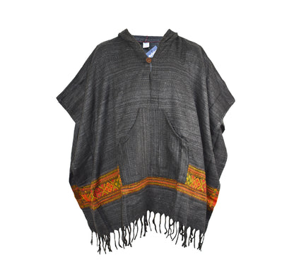 Blended Stripe Fleece Ponchos