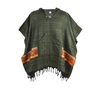 Blended Stripe Fleece Ponchos