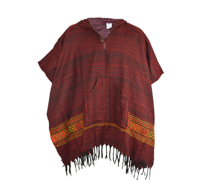 Blended Stripe Fleece Ponchos