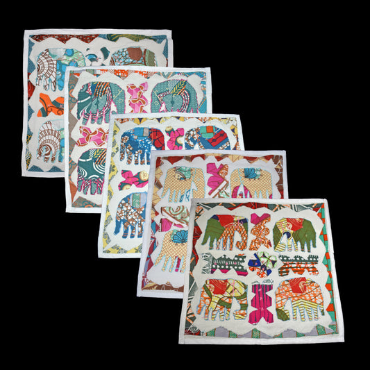 Elephant Pattern Recycled Fabric Cushion Covers
