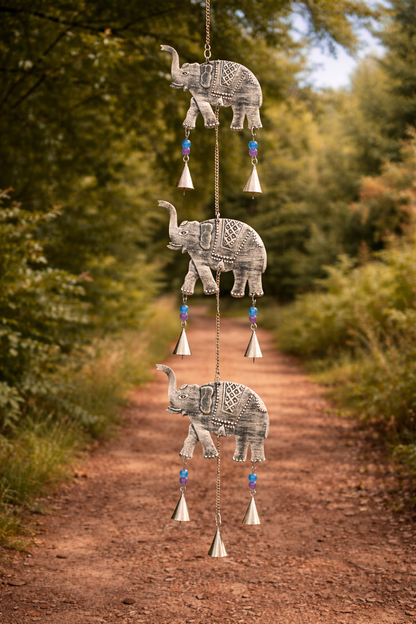 Long Metal Elephant Wall Hanging