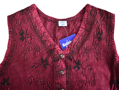 Embroidered Sleeveless Top