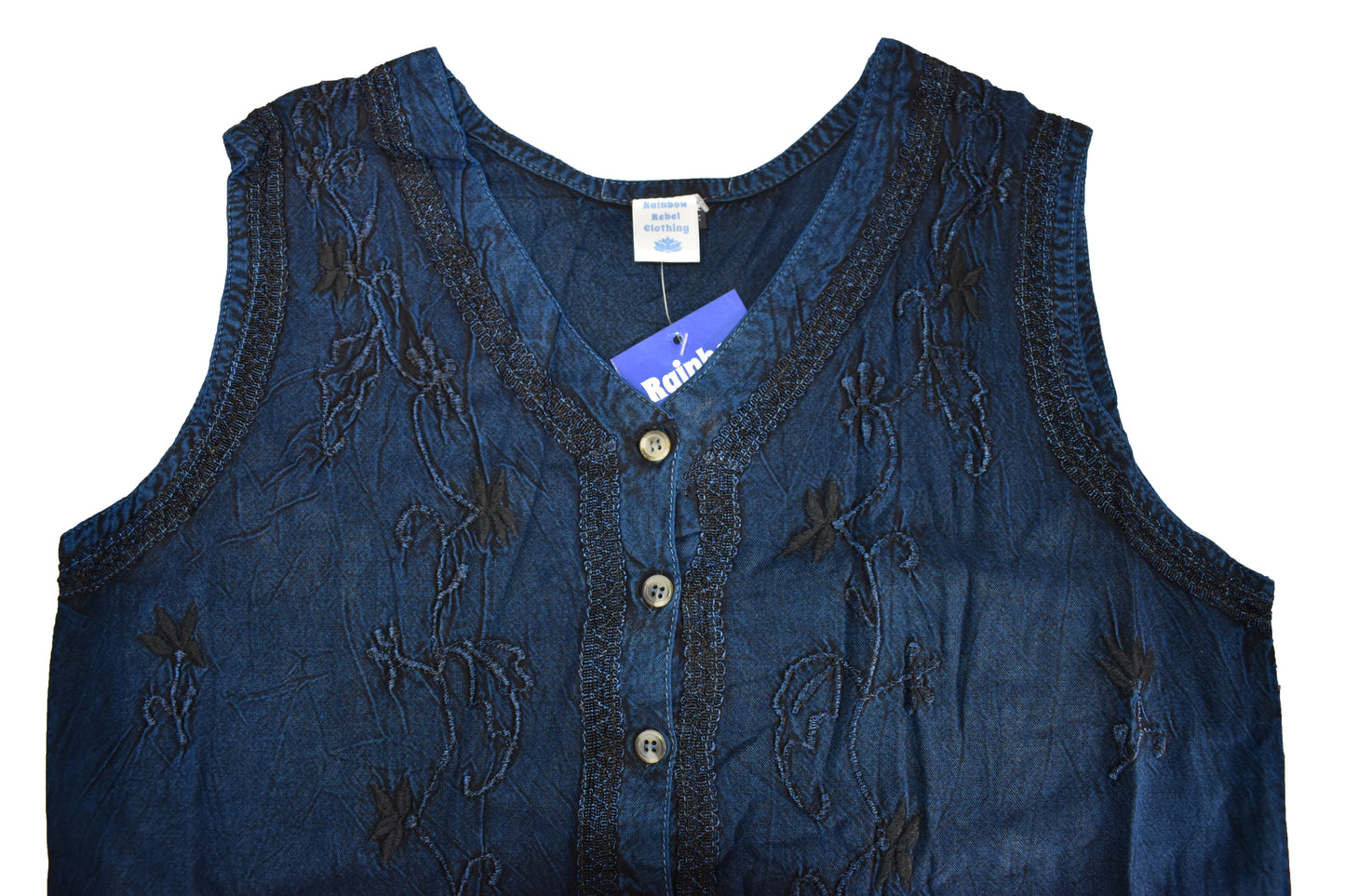 Embroidered Sleeveless Top