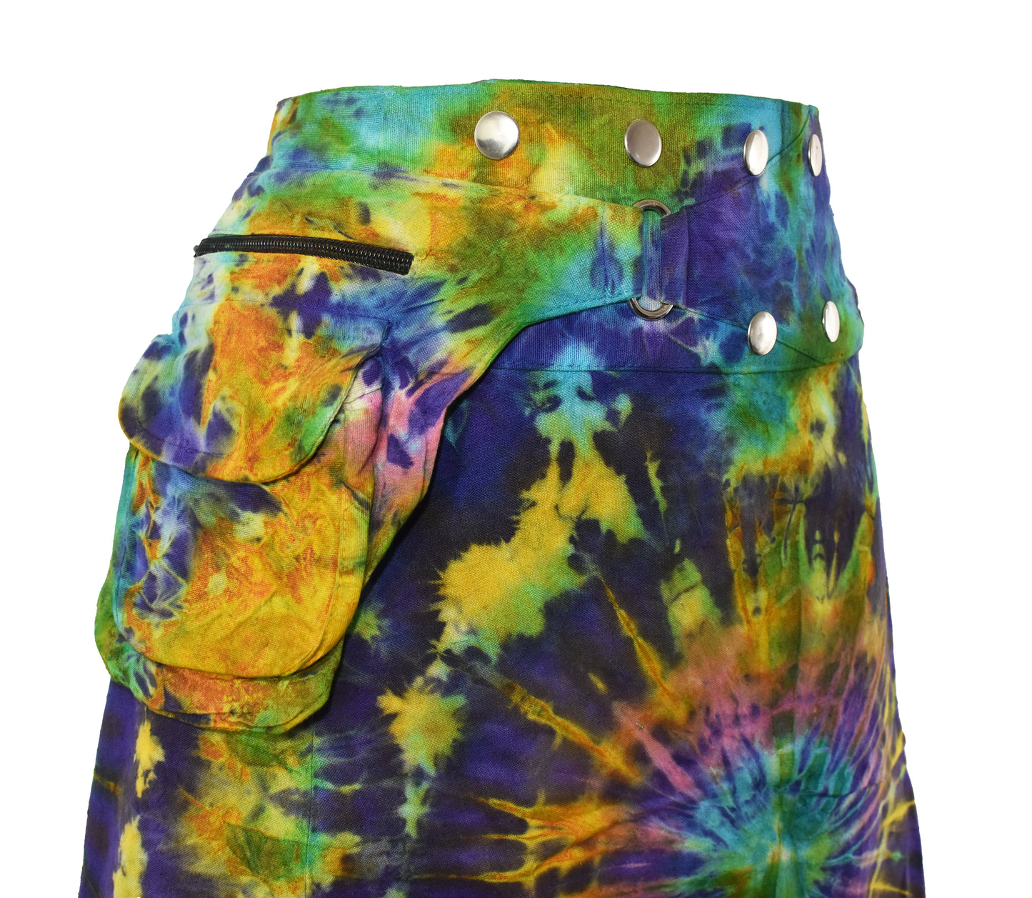 Tie Dye Cotton Popper Skirt