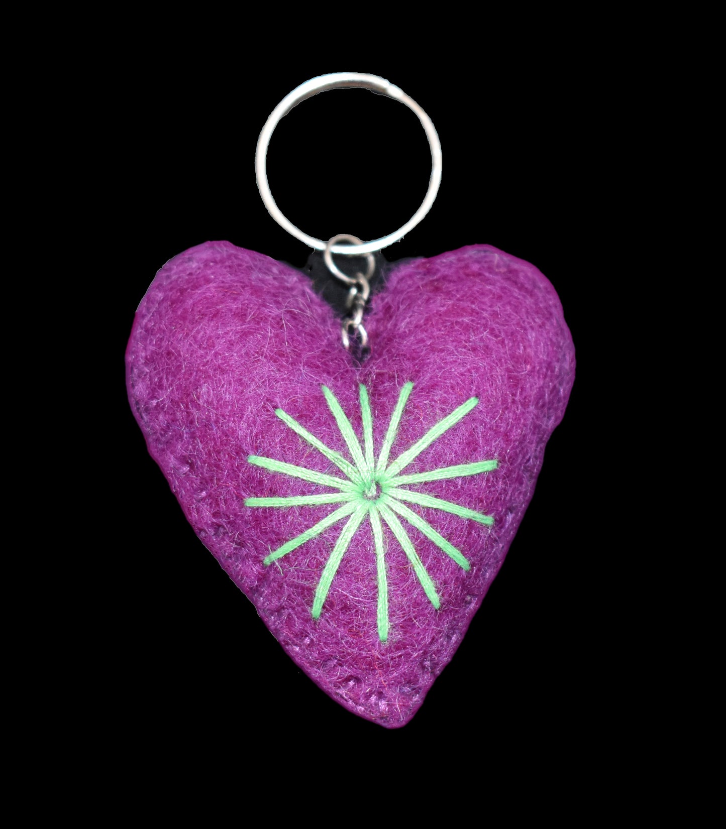 Felt Heart Keyring
