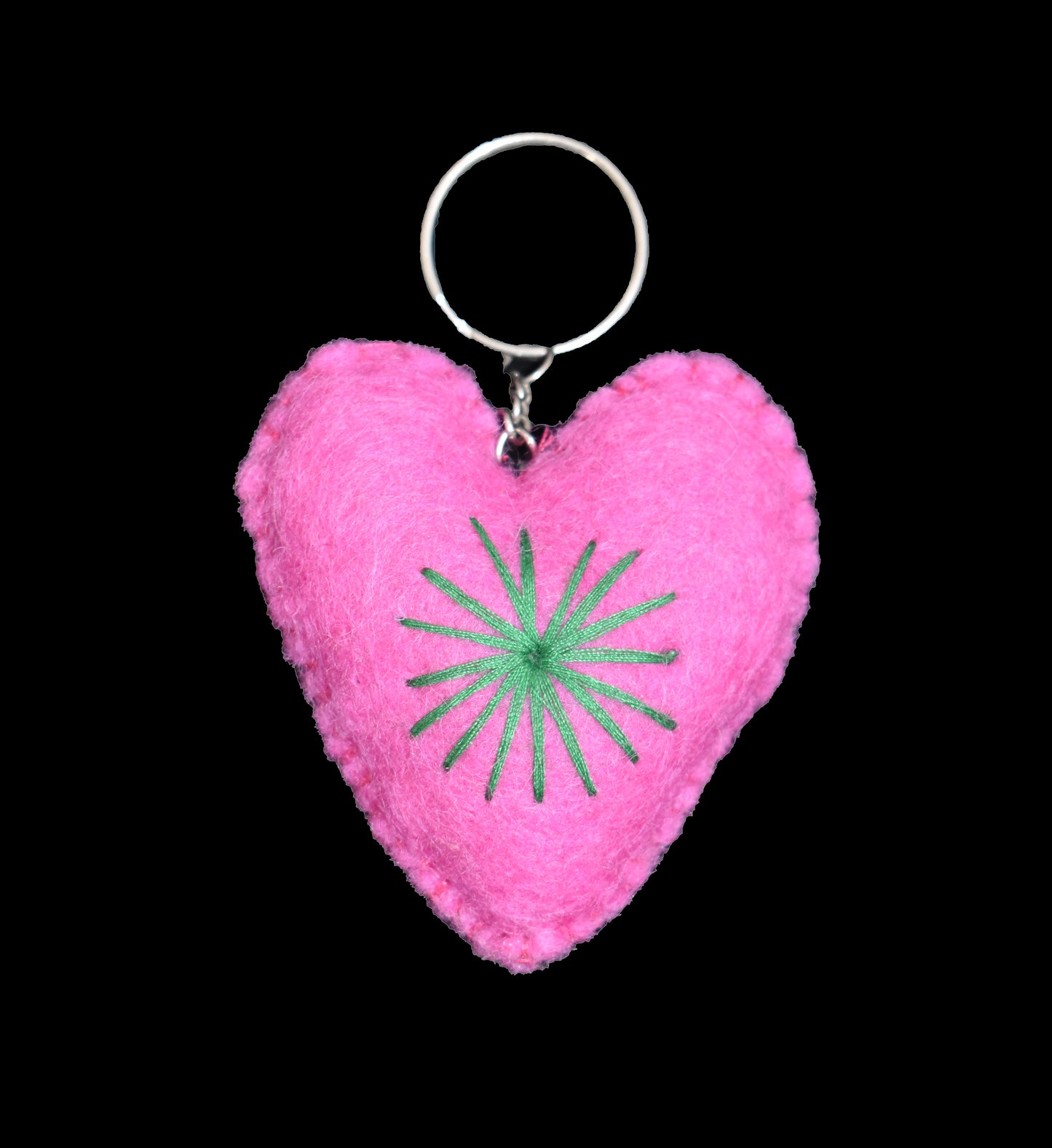 Felt Heart Keyring