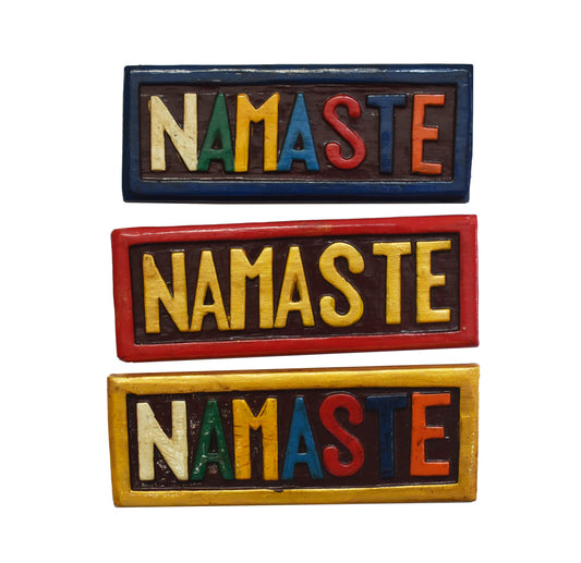 Small Wooden Namaste Wall Sign
