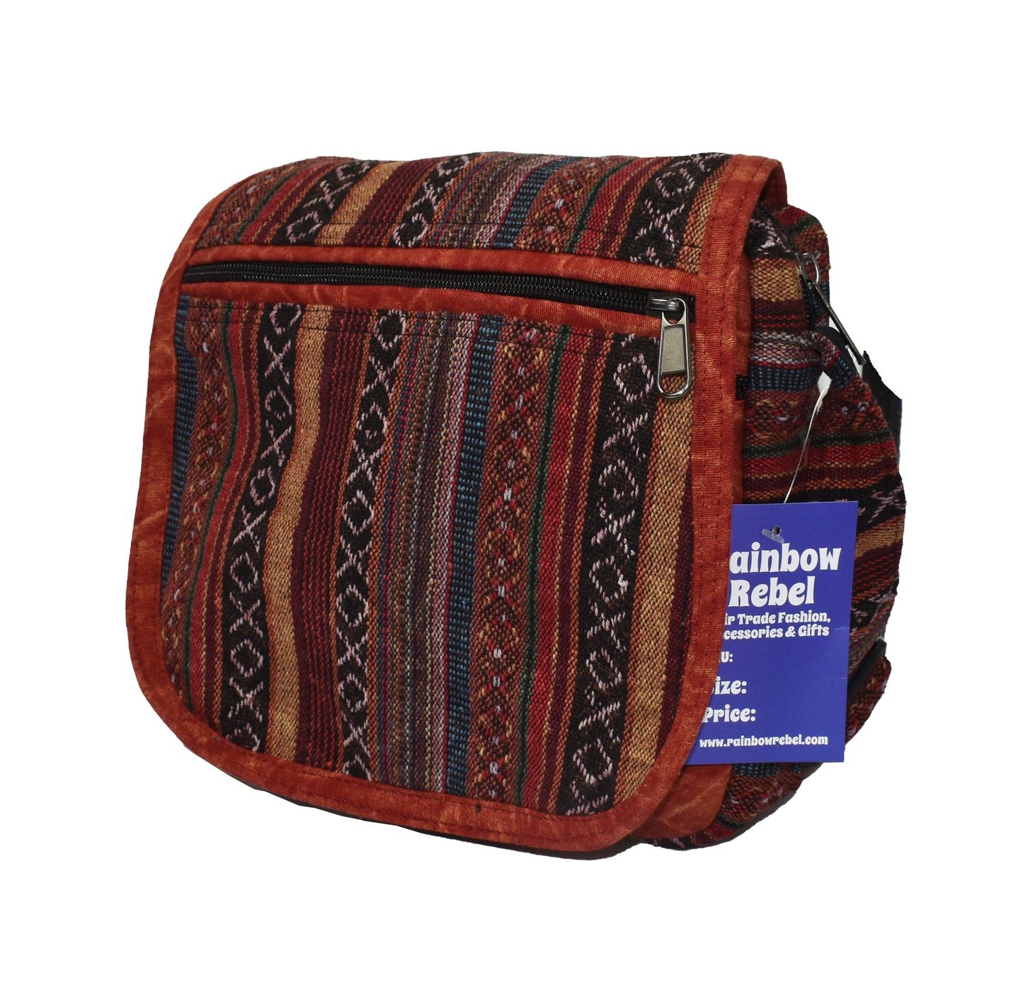Woven Cotton Shoulder Bag