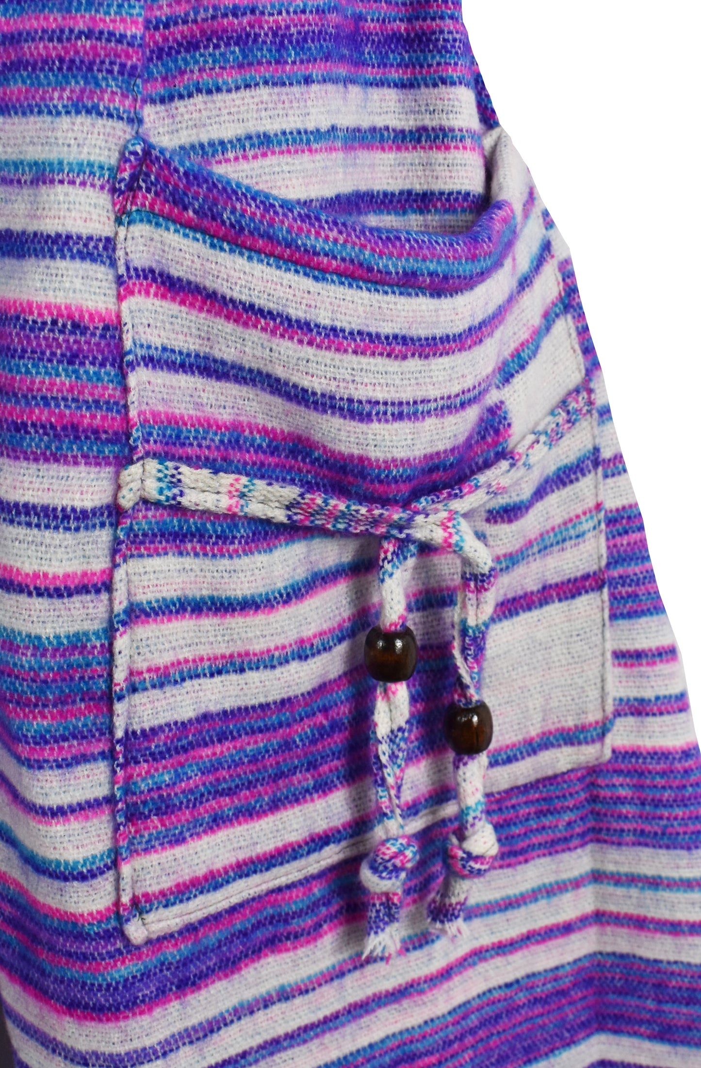 Striped Acrylic Fleece Harem Trousers