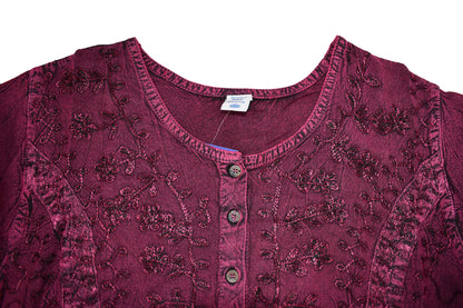 Embroidered Floral Blouse