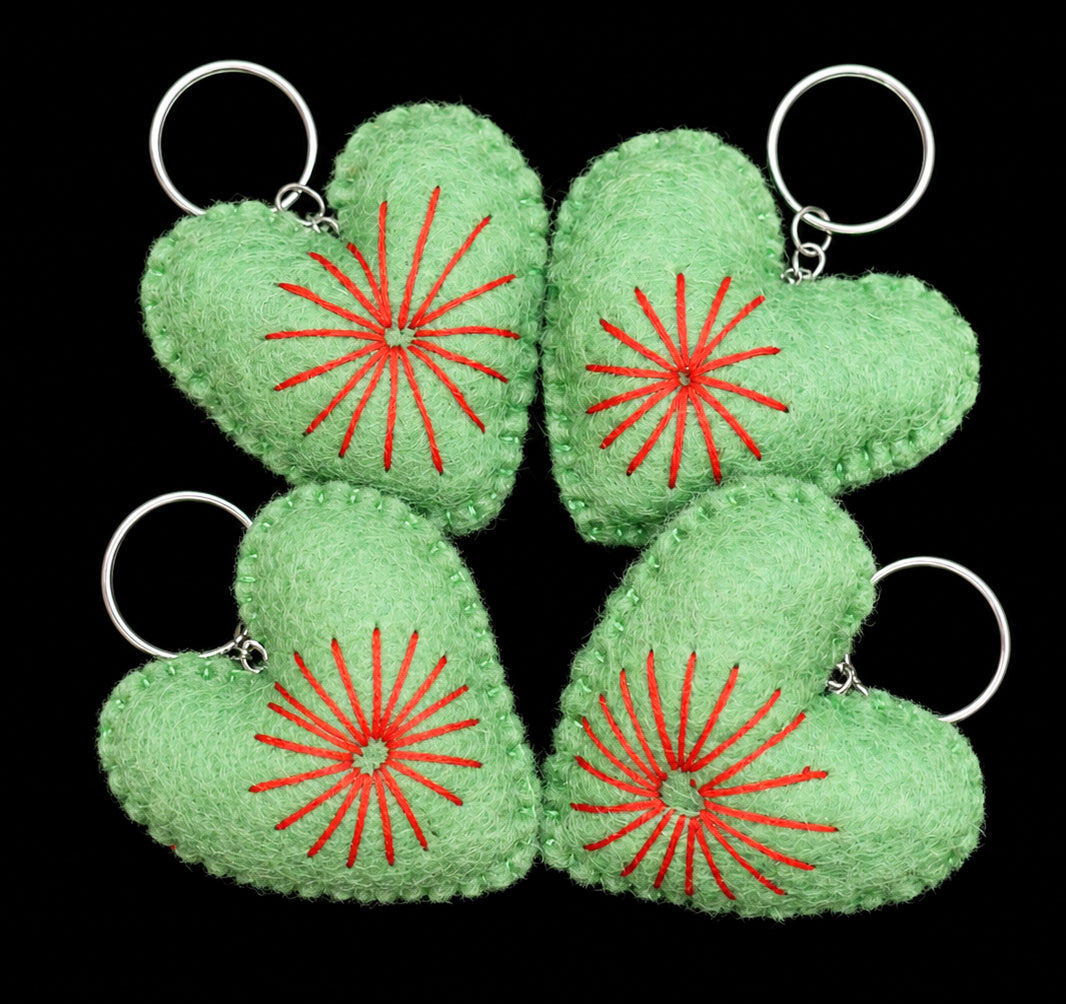 Felt Heart Keyring
